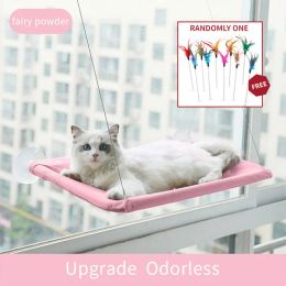 Mats Cat Window Hammock Detachable Aerial Pet Hanging Beds With Blanket Washable Suction Shelf Bag Beds For Cat Sleeping Bearing 20kg