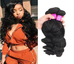 9A Mink Brazilian Loose Deep Water Body Wave Hair 3Bundles Malaysian Peruvian Indian Virgin Hair Bundles Weft Cheap Human Hair Ext2366487