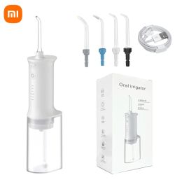 Irrigators XIAOMI Mijia Smart Electric Irrigator IPX7 Waterfroof Dental Water Jet Flosser Oral Cleaning Water Toothpick 4 Nozzles Memory