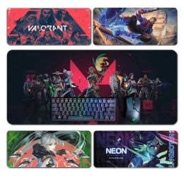 Pads Gaming Valorant Large Mouse Pads Phoenix Jett Viper Omen Neon Mousepad Computer Laptop Gamer Pad Pc Gaming Accessories Desk Mat