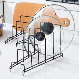 Rack Shelf Stand Multi Layer Space Saving Rustproof Cutting Board Practical Kitchen Organizer Pot Lid Holder Iron Art For Home 240223