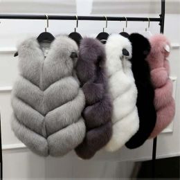 Fur 2022 New Fashion Faux Fur Coat Winter Coat Women Waist Fur Gilet Women's Jacket Vest For Ladies