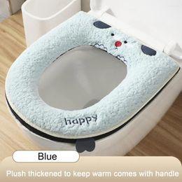 Toilet Seat Covers Cozy Cover Soft Plush Cartoon With Zipper Closure Waterproof Cushion Pad For Four Seasons