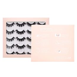 New 8D Mink Hair Natural Curling Thick False Eyelash 10 Pairs Creative Packaging European and American Eyelash Cross Border Direct Supply