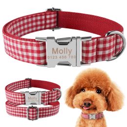 Collars Small Puppy Medium Dog Large Pet Personalized Dog Collar Free Engraved Name Tag