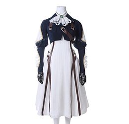 Violet Evergarden Cosplay Costume Womens Anime Uniforms Suit Dark Blue White2362209