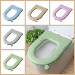 Toilet Seat Covers Universal EVA Cover Soft With Handle Waterproof Cushion Adhesive Reusable Closestool Mat Lavatory