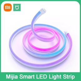 Control Xiaomi Mijia Smart LED Ambient Light Strip Bluetooth&Wifi Intelligent Linkage Full Score Atmosphere RGB Gaming Light Effect 2M