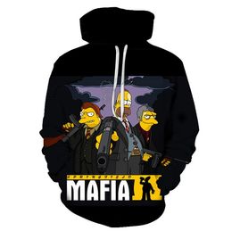 New Fashion Hoodies Unisex Funny Simspon Cosplay Sweatshirt Anime Sinspons 3D Print Men Women Hoodie Hip Hop Cartoon 3D Pullover9378632