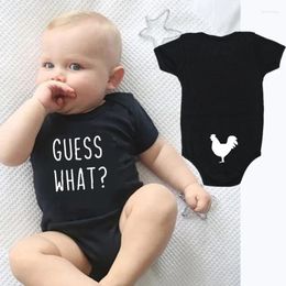 Rompers Guess What Chicken BuBaby Bodysuit Born Onesie Infant Toddler Baby Boy Clothes Body Cotton Girls Jumpsuit