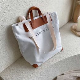 Canvas Bags Tote Bag Women's Capacity Shopping Travelling Commuting Handheld Shoulder Instagram Style