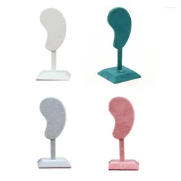 Jewellery Pouches Fashion Ear Shaped Earring Display Stand Microfiber Storage Holder