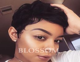 Cheap Human Short Hair Wigs Pixie Human Cut Hair Wigs Brazilian Hair Full Lace Short Celebrity Cheap Wigs for Black Women3427577