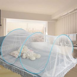 Foldable Mosquito Net Portable Bottomless Anti Mosquito Camping Mesh Tent Double Single Bed for Girls Bed Trips Adjustable Size. 240228