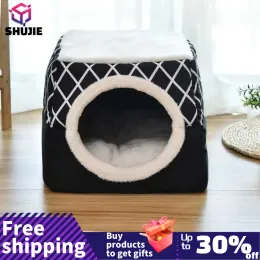 Mats Foldable Small Dogs Bed for Crate Puppy Sleeping Mat Pad Pet Supplies All Season General Soft Warm Closed Type Cat House