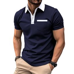 Fashion Men's T-Shirts Mens POLO Short Sleeve Breathable Tops Tees Business Tshirts Men Women Outwear Summer T Shirts Lapel Neck Men's Polo Casual Men Shirt S-3XL