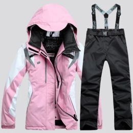 Jackets Waterproof Thermal Women's Ski Suit Ski Jacket + Pant Female Snowboarding Set Snowboarding Coat and Trousers Women Ski Suit