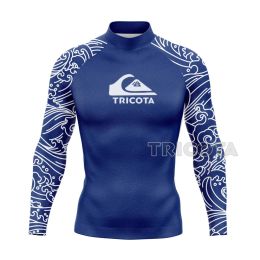 Suits Men Surfing Rashguard Shirts Long Sleeve Tight Swimwear UV Protection Water Sports Swimming Floatsuit Diving Tops Boxing Tshirt