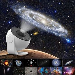 Night Lights 12 Discs Galaxy Light Planetarium Star Projector HD Image Projection LED Table Lamp For Home Bedroom Children's Room Decor