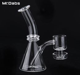 Quartz Beaker Mini Bongs Smoking Accessories with Terp Vacuum Banger Nails Water Pipe Dab Rig Online at mr dabs1240629