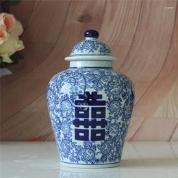 Bottles Chinese Blue And White Porcelain Decorative Pot Ceramic Storage Jar Wedding Hand Painted Ginger