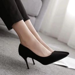 Fine Heeled Shoes Slip On Sexy Pump Sandals Ladies Lace-Up Work Dress Professional Pointed Wedge All-Match Basketball Platform S 240228