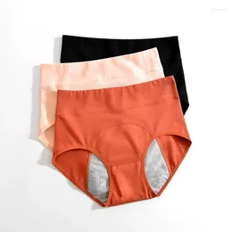Women's Panties High Waisted Physiological Underwear Women Tangas De Encaje Thongs Lingerie Large Size Cotton Antibacterial Waist