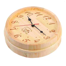 Wall Clocks Sauna Wooden Clock 15 Minute Hourglass Hanging High Temperature Resistance