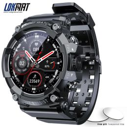 Devices LOKMAT ATTACK 3 Smart Watch Men Bluetooth Call Heart Rate IP68 Waterproof Messages Reminder Smartwatches Women for Android IOS