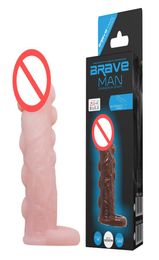 BAILE Penis Extender Sleeve Delay Ejaculation Cock Extensions Penis Enhancer Prolong Delay Rings Sex Toys For Men9391357