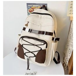 School Bags High Capacity Solid String Zipper Simple Casual Backpack 2024 For Girls And Boys Mochilas Escolares