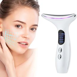 Ems Neck Beauty Instrument Face Firming Wrinkle Removal Tool Massager Threespeed Adjustment Massage Device 240226