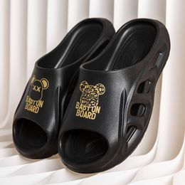 Free shipping designer slippers for men sandals slides black white grey summer beach slipper indoor -19 GAI size 40-45 a111