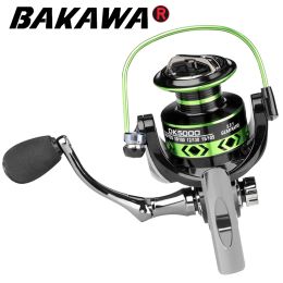 Reels BAKAWA 2021All Metal Spinning Fishing Reel 2000~7000 Spool 5.2:1 Max Drag 8~13KG Saltwater Freshwater Low Profile Wheel