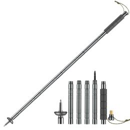 Sticks Trekking Pole Walking Sticks Multifunction Folded Climbing Stick Camping Hiking Stick Ultralight Aluminium Alloy Alpenstock