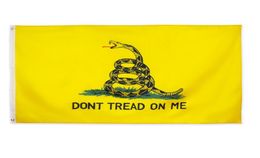Gadsden Flag Snake Flag Tea Party Banner Dont Tread On Me Flag 3x5 FT Polyester Rattle with Grommets Double Stitched6370246