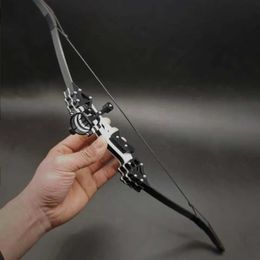 Bow Arrow Small Reverse bow Mini bow with 4 Arrow 18 pounds detachable decompression toy archery supplies YQ240301