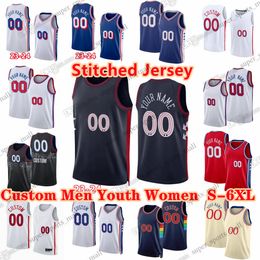 Custom S-6XL 2024 Stitched Basketball Jersey James 21 Joel 12 Tobias Embiid Harris 17 P.J. Tucker Nicolas Batum Robert Covington De'Anthony Melton Paul Reed Payne