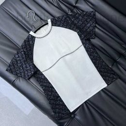 Women's T-Shirt Designer 2024 New Summer Women Luxury Brand Tops O-Neck Print Pattern Short Sleeve T Shirts Cotton Back Zip Casual Tees P4EE