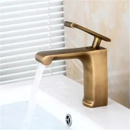 Bathroom Sink Faucets Basin Faucet Single Handle Antique Bronze Brass And Cold Mixer Tap Lavatory