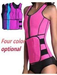 2018 Body Shaper Neoprene Sauna Slimming Vest Waist Trimmer with Adjustable Waist Trainer Belt Women Tops2267429