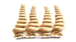 Whole Cheap 8a Blonde Tape Hair Loose Wavy 200g Human Tape Extension 18quot 20quot 22quot 24quot Skin Weft Tape In On 2139718