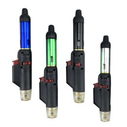 Click N Butane Torch Vaporizer Lighter Sneak A Metal Smoking Dry Herb Pipes Windproof Flame Incense Burner 4 Colours ZZ