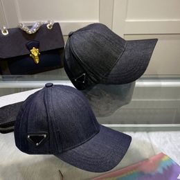 Designer Ball Caps Casual Cap Deep Denim Street Fashion Hats for Woman 2 Colour Solid Cowboy Dome308m