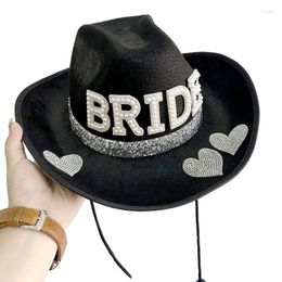 Berets Bride Cowboy Hat With Veil Bridesmaids Cowgirl Bachelorette Party Club