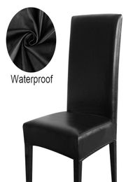 Waterproof Chair Cover PU Leather Fabric Chair Covers Big Elastic Stretch Seat Case For Home Banquet el9239559