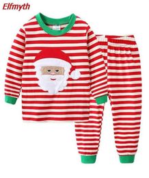 Boys Christmas Pyjamas Sets Conjuntos De Menino Pijama Infantil Santa Pjs Gecelik Koszula Nocna Pyjamas Kids Pyjama Set 211018276F4886007
