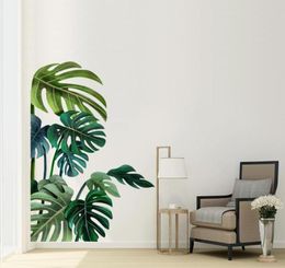 Wall Stickers 2Pcs Selfadhesive Leaves Sticker PVC Tropical Plant Background Nordic Style Art Home Decor Whole6026737