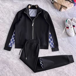 Feng 2024 Spring and Autumn New Roman Cotton Casual Sportswear Men's Fashion Two Piece Set Large Size Trendy