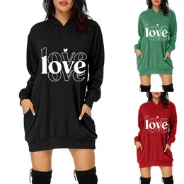 Women's Hoodies Casual Pocket Love Letter Print French Hoodie Fleece For Women High Neck Jackets Going Out